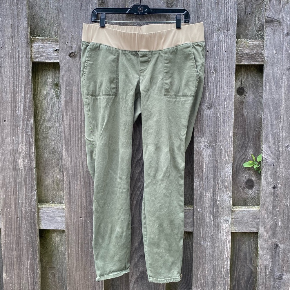Maternity Skinny Ankle Pants with zipper detail